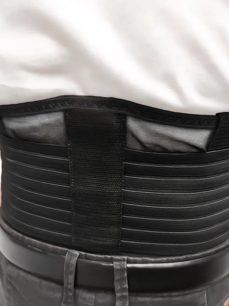 Faja elástica lumbar de costalero, vista de frente