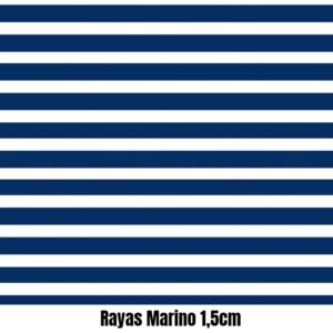 Tela Rayas Marino 1,5 cm - Rayas y Lunares