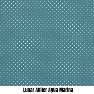Tela Lunar Alfiler Agua Marina - Rayas y Lunares