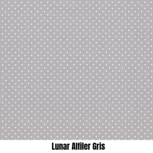 Tela Lunar Alfiler Gris - Rayas y Lunares