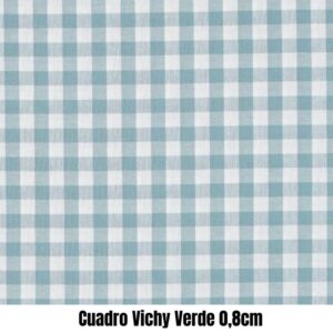 Tela Cuadro Vichy Verde 0,8 cm - Rayas y Lunares