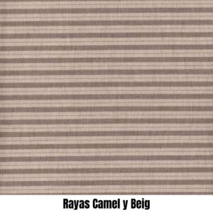 Tela Rayas Camel y Beige - Rayas y Lunares
